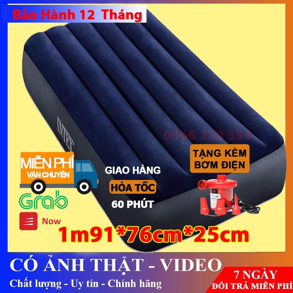 [Tặng Kèm Bơm]Đệm Hơi Nệm Hơi Đơn cao cấp  76x191x22cm hàng chính hãng BH 12 Tháng