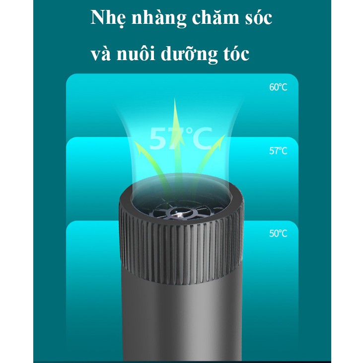 Máy sấy tóc 2 chiều nóng, lạnh, tạo kiểu công suất lớn, tùy chỉnh 3 nấc nhiệt độ và tốc độ gió