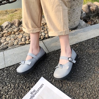 ORDER] GIÀY ULZZANG NỮ QUAI DA THẮT NƠ CHÉO HÀN QUỐC SIÊU XINH