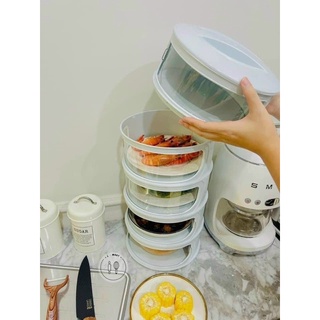 lồng bàn giữ nhiệt 5 tầng