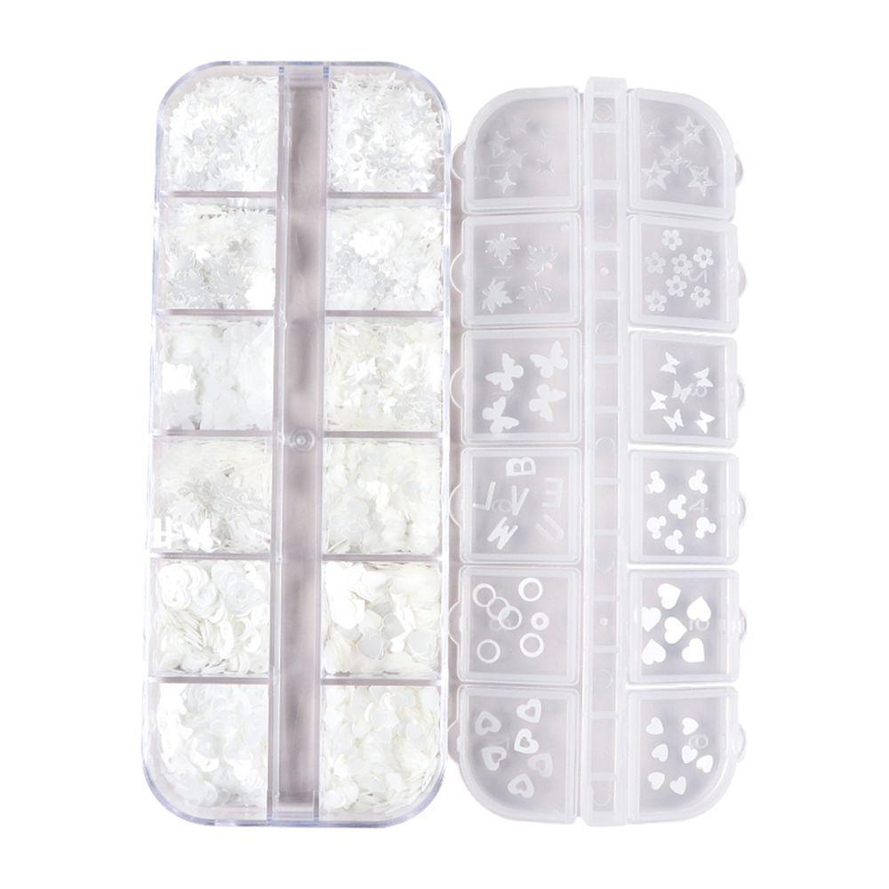 Hộp Sequin 12 Ngăn Dùng Trang Trí Móng Tay Nghệ Thuật Độc Đáo