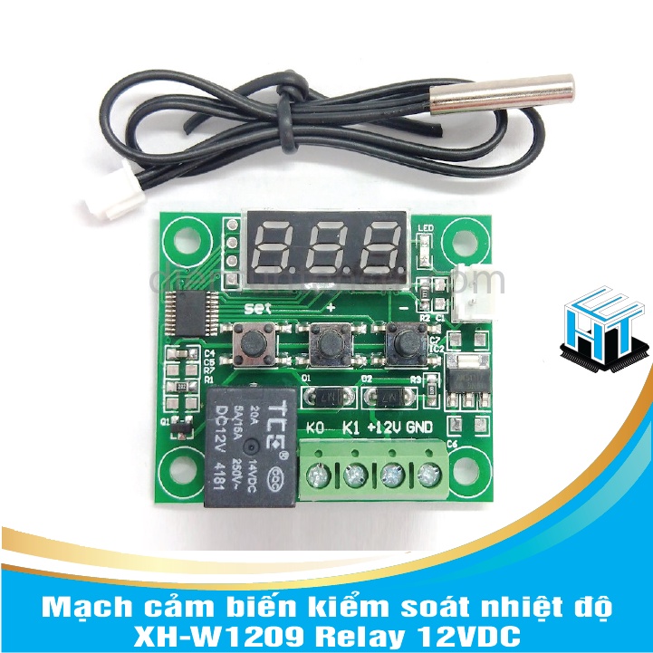 Mạch cảm biến kiểm soát nhiệt độ XH-W1209 Relay 12VDC