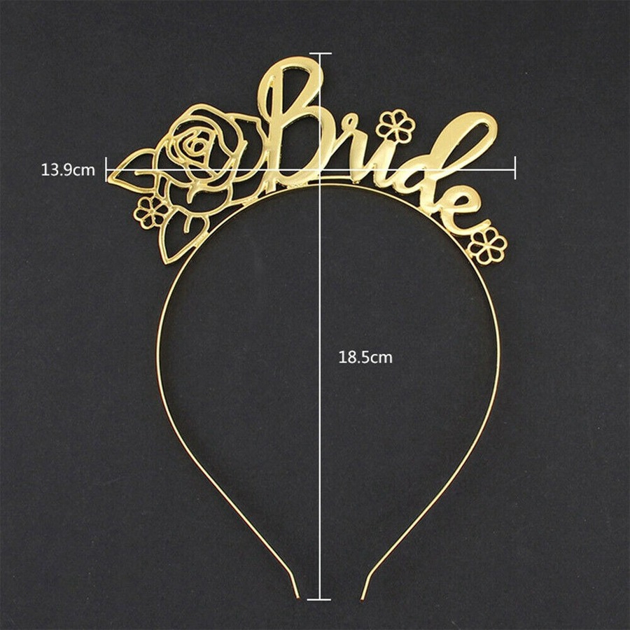 Cài tóc có họa tiết chữ Bride bằng kim loại thời trang Hàn Quốc bắt mắt