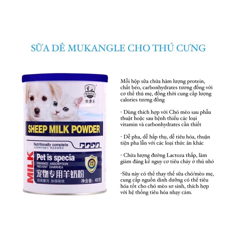Sữa dê SHEEP MILK POWDER hãng MUKANGLE