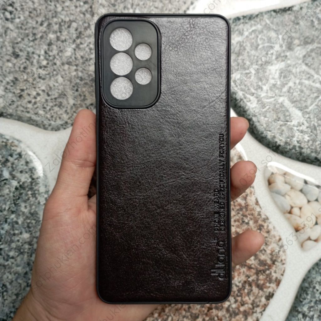 Ốp da Samsung A33 5G chất da sang trọng, có bảo vệ cam bền đẹp
