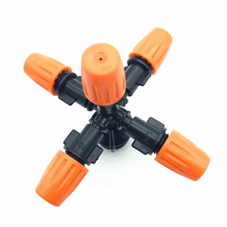 phun sương 5 cánh - 05 Bộ phun sương 5 cánh màu cam cổng nối phi 6mm