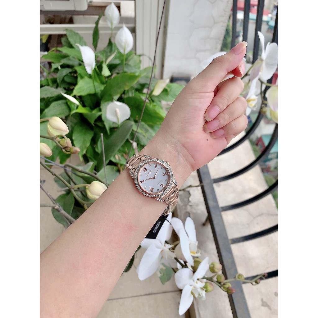 Đồng hồ nữ Citizen EM0233-51A - máy Quartz Pin Eco drive