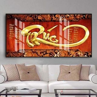 Tranh Treo Tường Chữ Thư Pháp 01 - Tranh Thư Pháp Laminate Tráng Gương