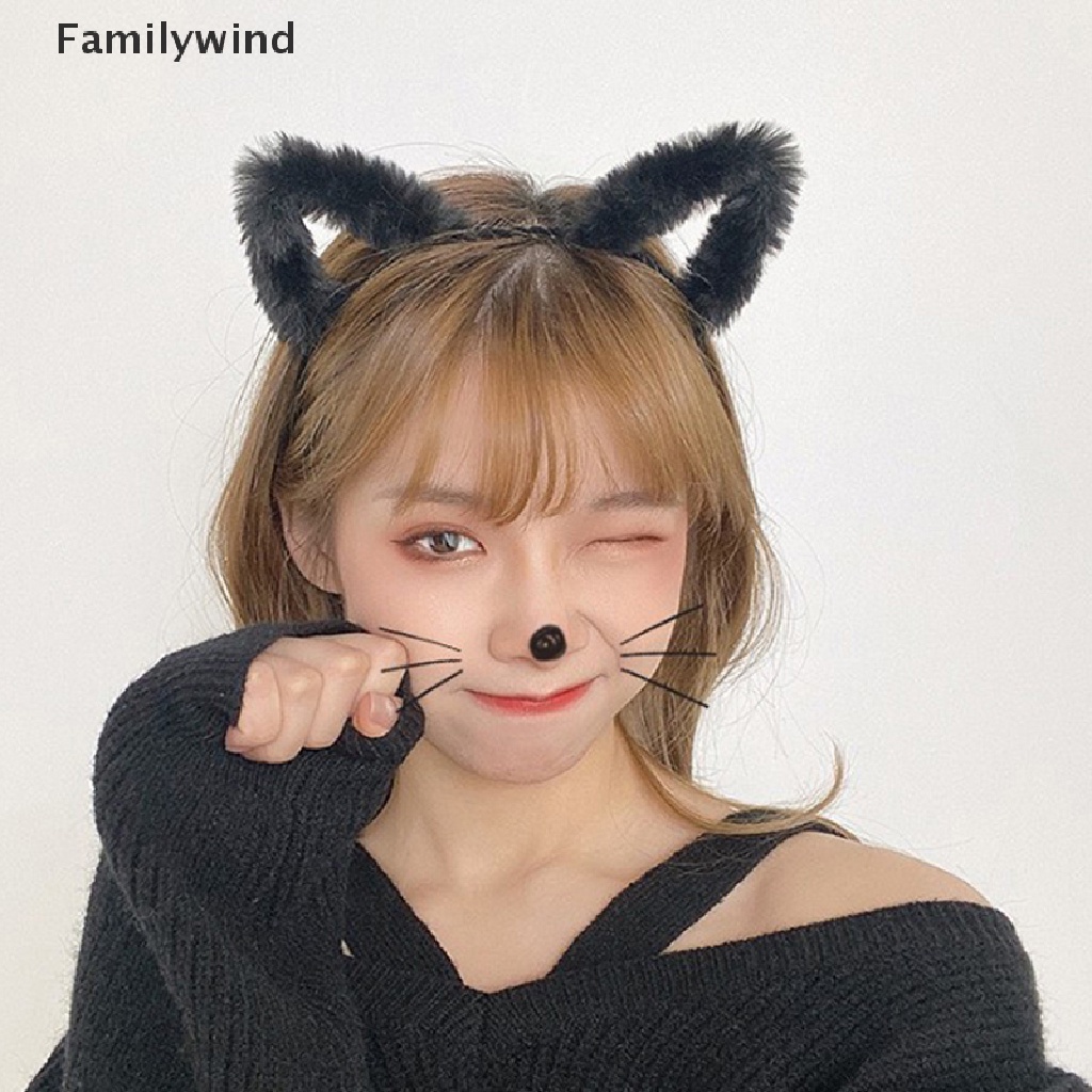Băng Đô Cài Tóc Hình Tai Mèo Bằng Lông Nhung Dễ Thương Xinh Xắn