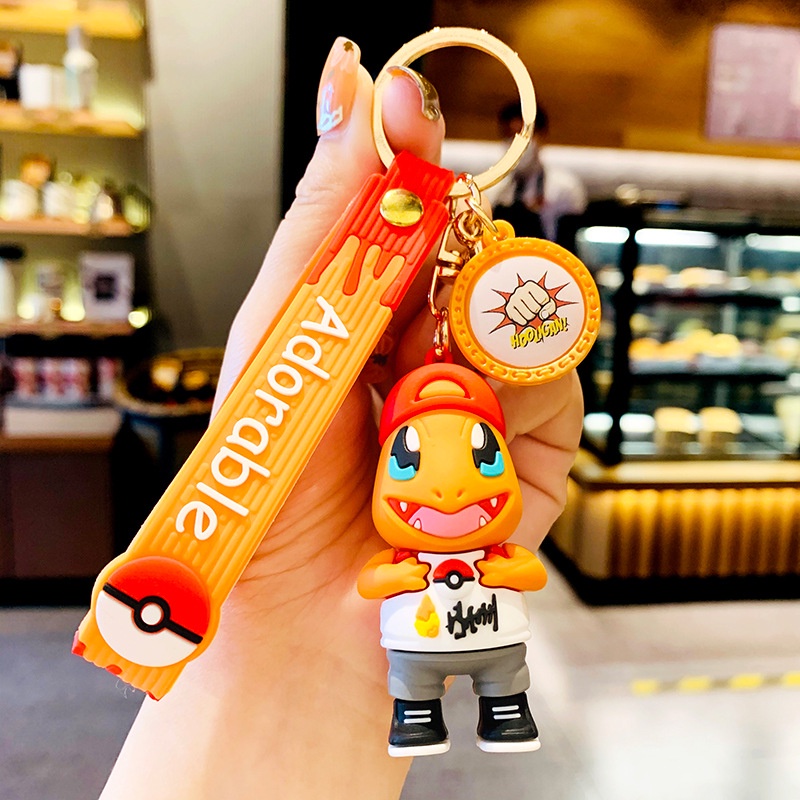 Móc Khóa Pikachu Squirtle Snorlax Psyduck Dễ Thương