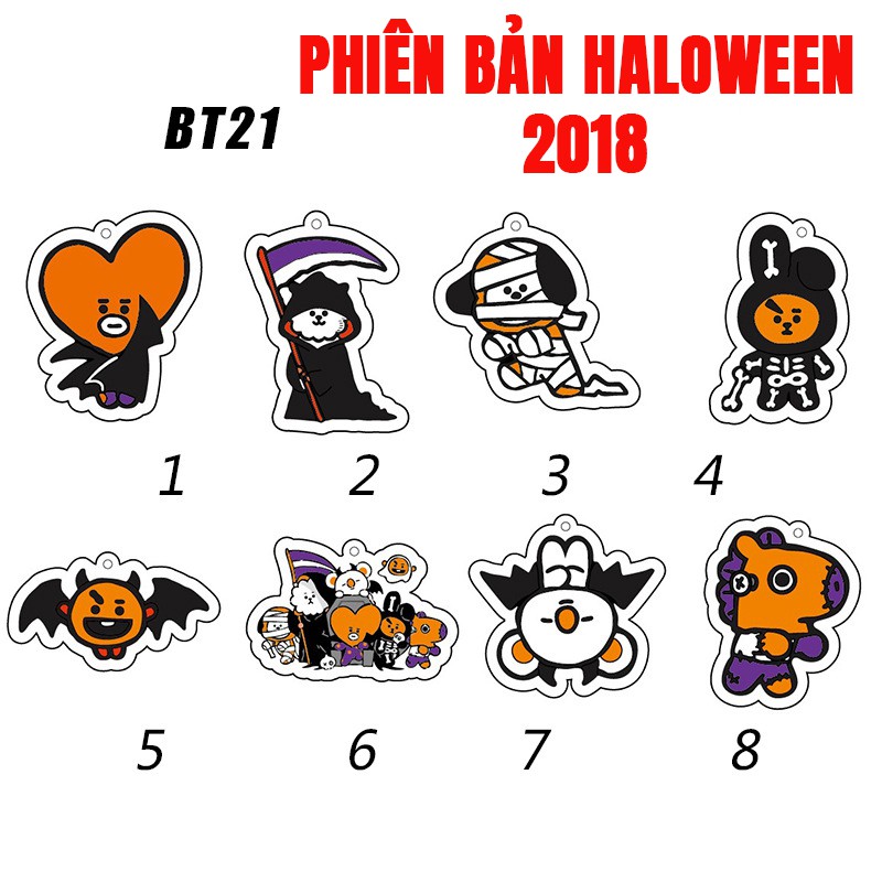 Móc chìa khóa BT21 haloween đặc biệt 2018 - SẴN HÀNG