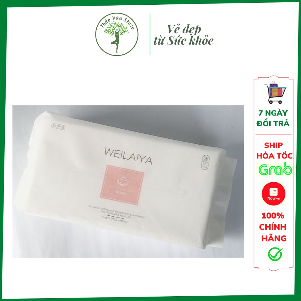 KHĂN GIẤY LAU MẶT WEILAIYA 100% COTTON THIÊN NHIÊN SIÊU DAI, MỀM MẠI, DÙNG 1 LẦN TIỆN DỤNG