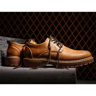Giày Boot Nam Cổ Thấp Vàng Bò GN288