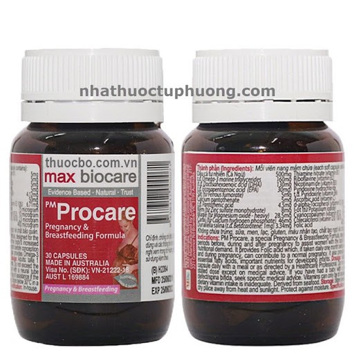 [CHÍNH HÃNG] Procare vitamin tổng hợp cho bà bầu- Hộp 30 viên