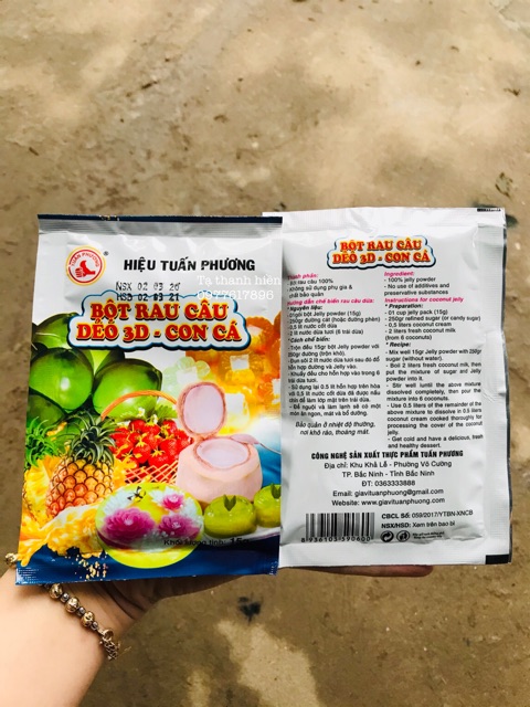 Bột rau câu con cá dẻo 3D