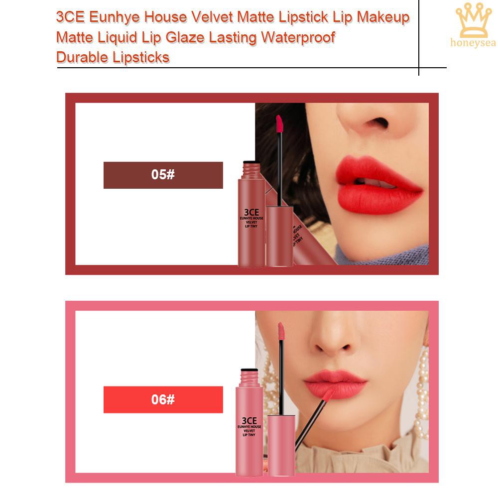 Home۩ 3CE Eunhye House Velvet Matte Lipstick Lip Makeup Matte Liquid Lip Glaze Lasting Waterproof Durable Lipsticks cosmetics