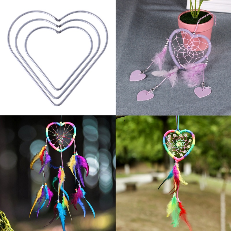 Vòng Nhẫn Kim Loại Hình Trái Tim Dùng Làm Dreamcatcher DIY