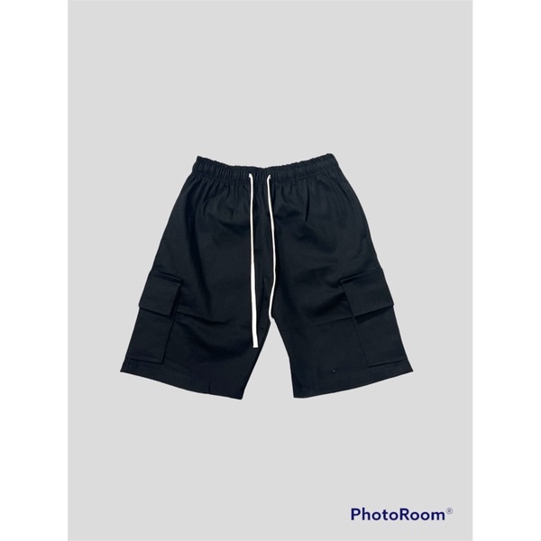 Quần short kaki túi hộp nam nữ phong cách unisex Bigsize