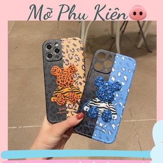 Ốp lưng điện thoại iphone IDM gắn Kaws da beo cho 12ProMax/12pro/12/11/11ProMax/X/XsMax/6plus/7plus/8plus