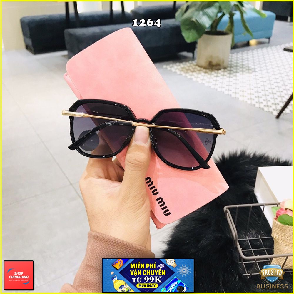 KÍNH MÁT NỮ THỜI TRANG GỌNG XI KIM LOẠI TRÒNG THUÔN ĐÍNH ONG CAO CẤP SH1264