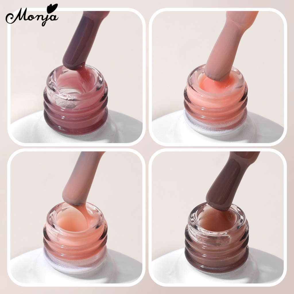 Gel sơn móng tay Monja màu hồng nude mờ 8ml