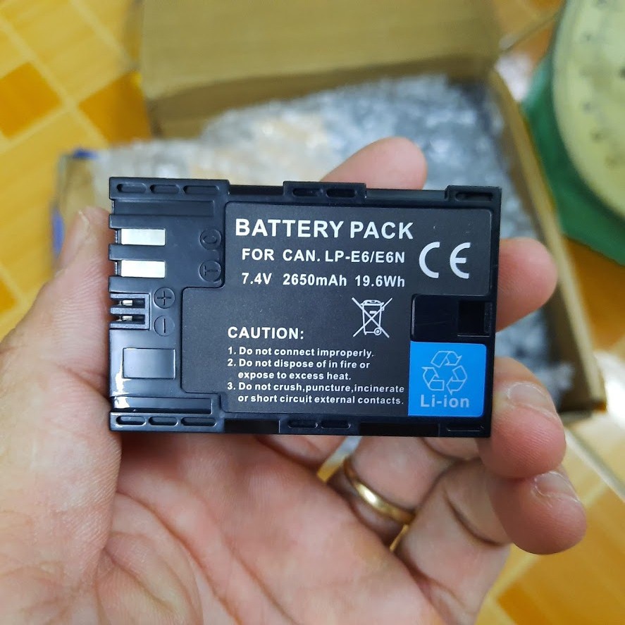 Pin Dành Cho Máy Ảnh Canon LP-E6 2650mAh