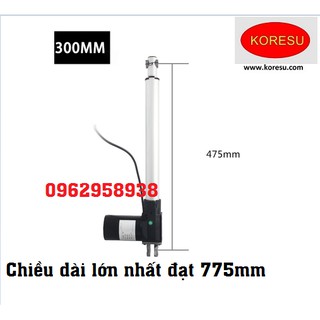 Xi lanh điện 12V, 24v hành trình 300mm,LX600, nâng hạ tự động các vật nâng với nhiều tải trọng khác nhau.