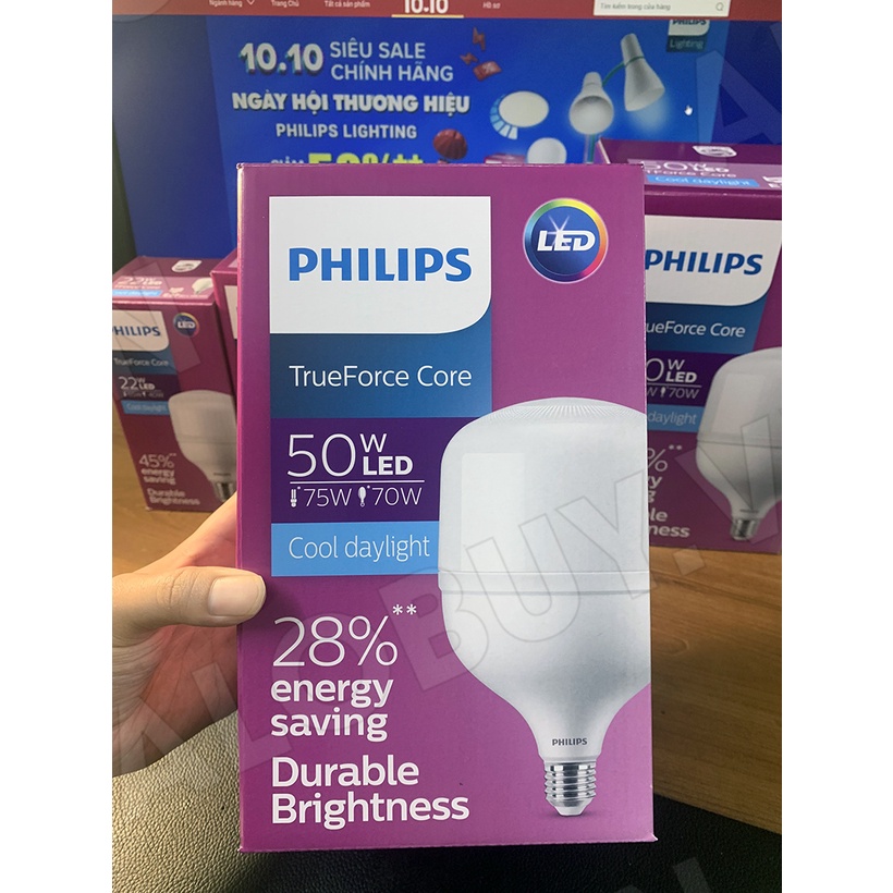 Bóng đèn Philips LED TForce core 50W HB E27- Ánh sáng trắng/ Ánh sáng vàng