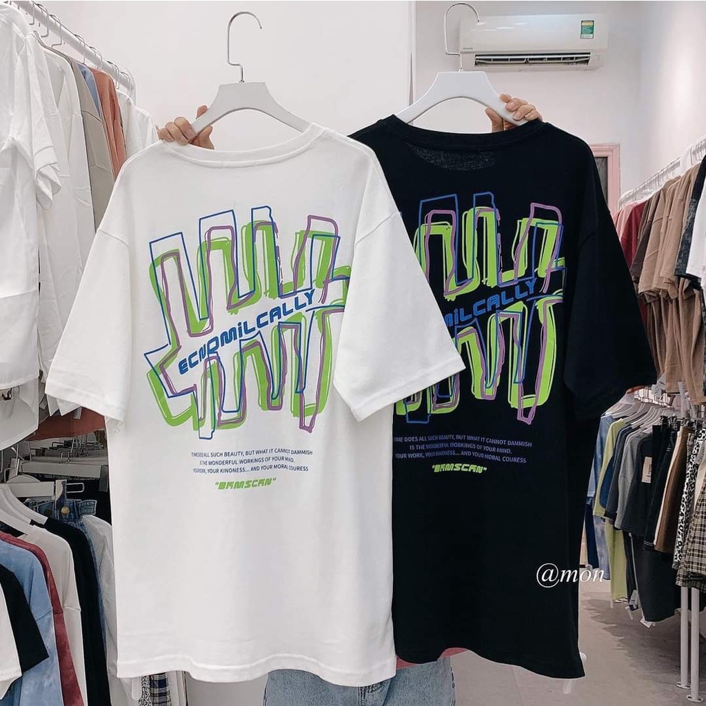 ÁO THUN ECNOMI VUHUYEN PHÔNG NAM NỮ TAY NGẴN VÀ LỠ GIA ĐÌNH CẶP ĐÔI CÓ SIZE TRẺ EM CHO BÉ TRAI GÁI UNISEX GIÁ RẺ