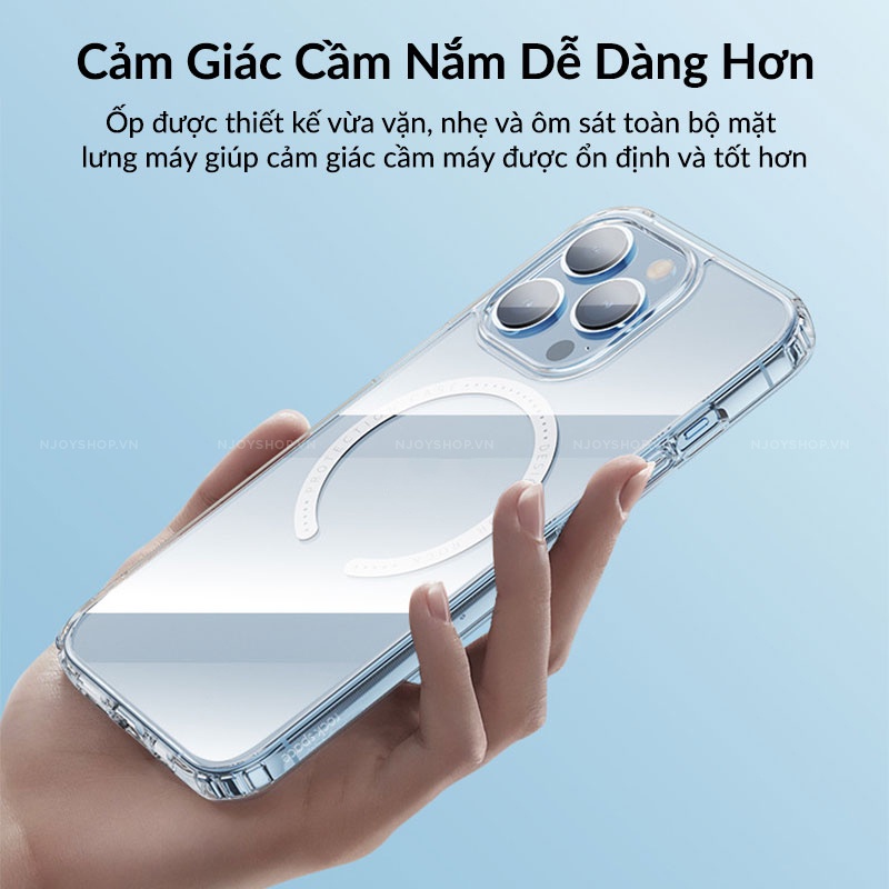 Ốp Lưng Ip Rock Pure Serie Viền Tpu Chống Sốc Lưng Trông Suốt Bảo Vệ Camera Ip 13,13 Pro ,13 Pro Max