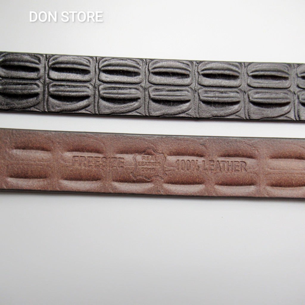 Dây Nịt Nam Da Bò Thật Vân Cá Sấu Hàng Loại 1 (3.5X125)cm ( BH 12 THÁNG)