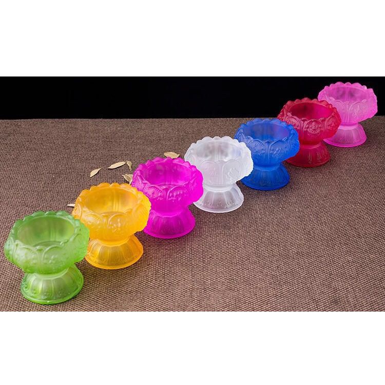 Đế Nến Hoa Sen Thủy Lưu Ly