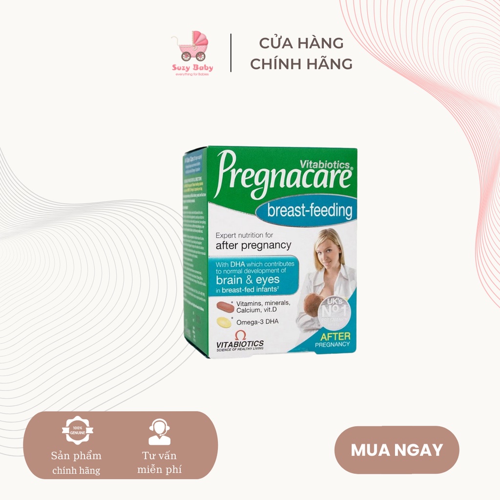 Vitamin tổng hợp bú Anh Pregnacare Breast Feeding sau sinh 84 viên - Xuất xứ Anh, Suzy baby
