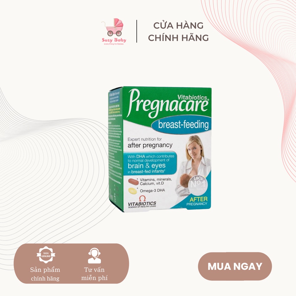 Vitamin tổng hợp bú Anh Pregnacare Breast Feeding sau sinh 84 viên