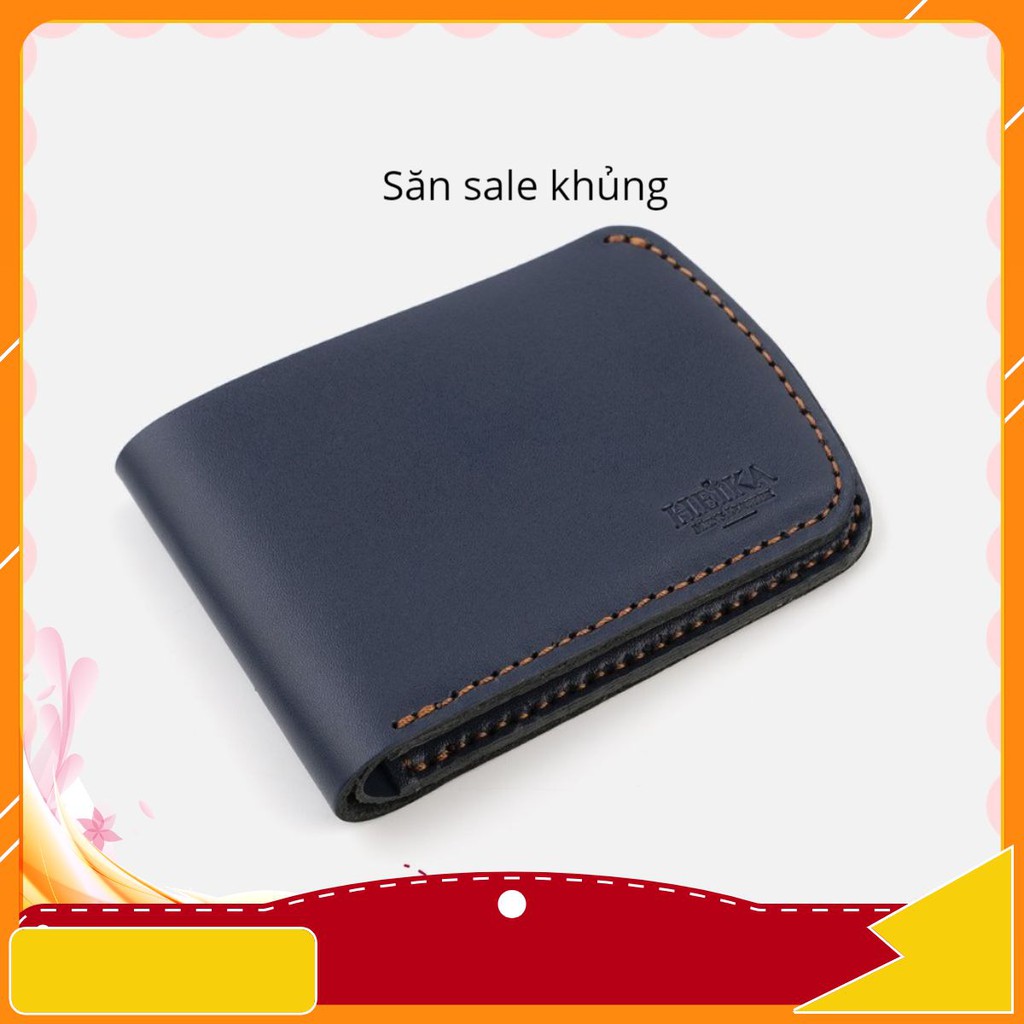 Ví Nam Da Thật Đẹp Kiểu Ngang Đứng Đắng | Bóp Da Bò Đựng Tiền Thẻ Minni Phối Thắt Lưng - VW001 blue_