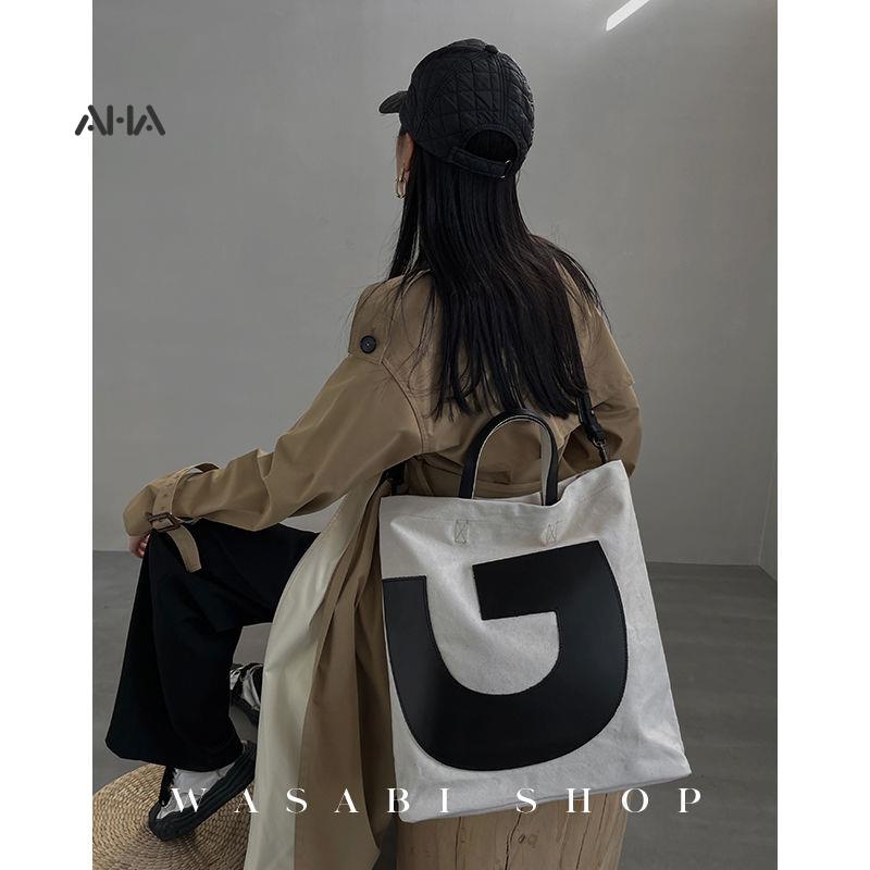 Túi xách AHA official canvas cỡ lớn thời trang du lịch cho nam và nữ