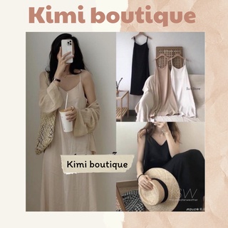 Váy hai dây chất đũi lụa dáng xuông siêu mát dây lưng điệu đà kèm ảnh thật - 𝑲𝒊𝒎𝒊𝒃𝒐𝒖𝒕𝒊𝒒𝒖𝒆