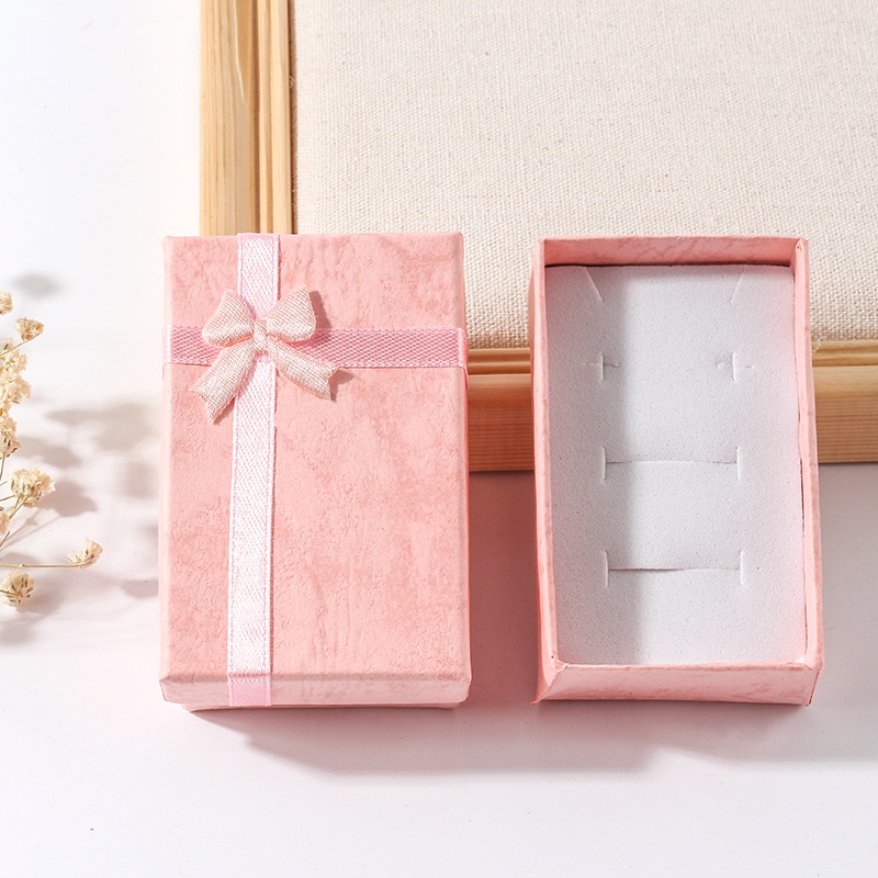 Hộp giấy thắt nơ đựng nhẫn bông tai phụ kiện trang sức chắc chắn sang trọng Lémi accessories