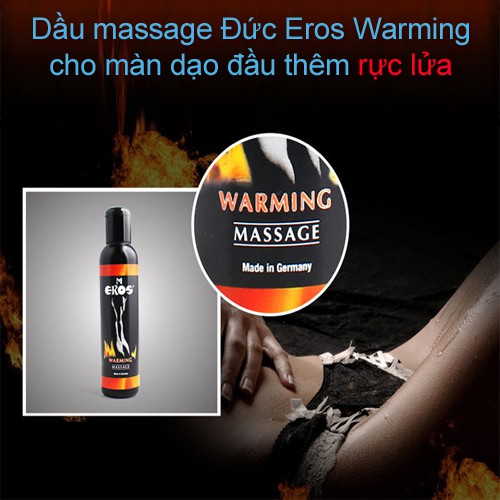 Dầu massage Đức Eros Warming hâm nóng cơ thể massage cho cuộc dạo đầu thêm phần rạo rực