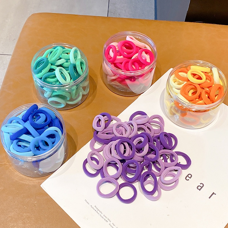 Bộ 50 Dây Buộc Tóc Màu Kẹo Ngọt Đơn Giản Thời Trang Xinh Xắn Cho Nữ