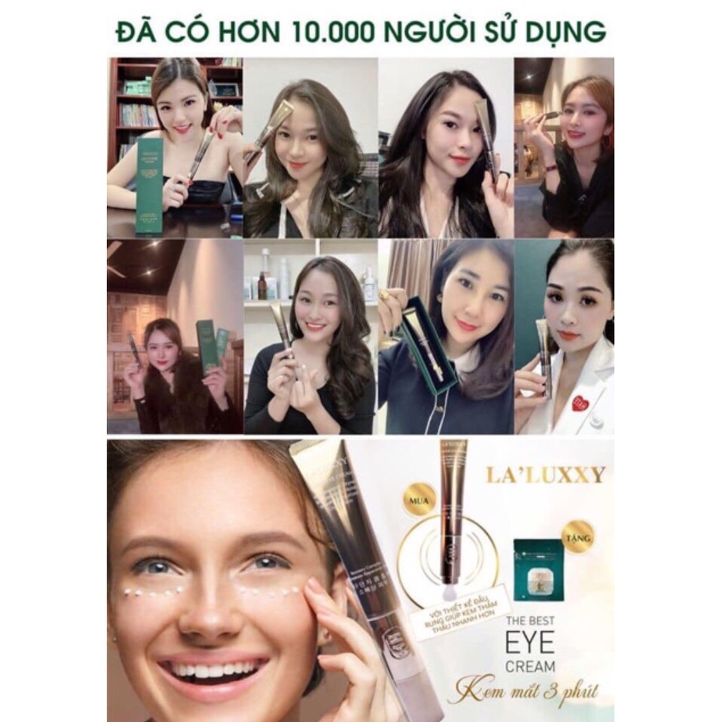 [kèm quà] KEM MẮT LA’LUXXY DR.LACIR - thanh rung lạnh 3p xoá tan bọng mắt, quầng thâm, nếp nhăn -trả lại tuổi thanh xuân