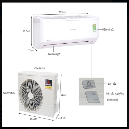 Máy lạnh Mitsubishi Heavy Inverter 1 HP SRK10YXP-W5