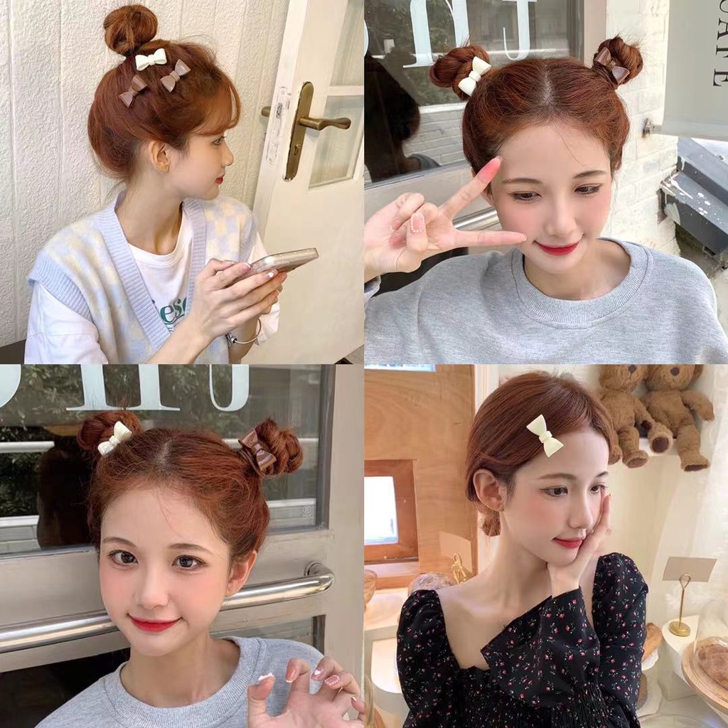 KMHO cột nơ và mở vịt mika ins fashion bộ cột tóc kẹp tóc nữ dễ thương cột tóc kẹp tóc phụ kiện tóc trang sức hàn quốc