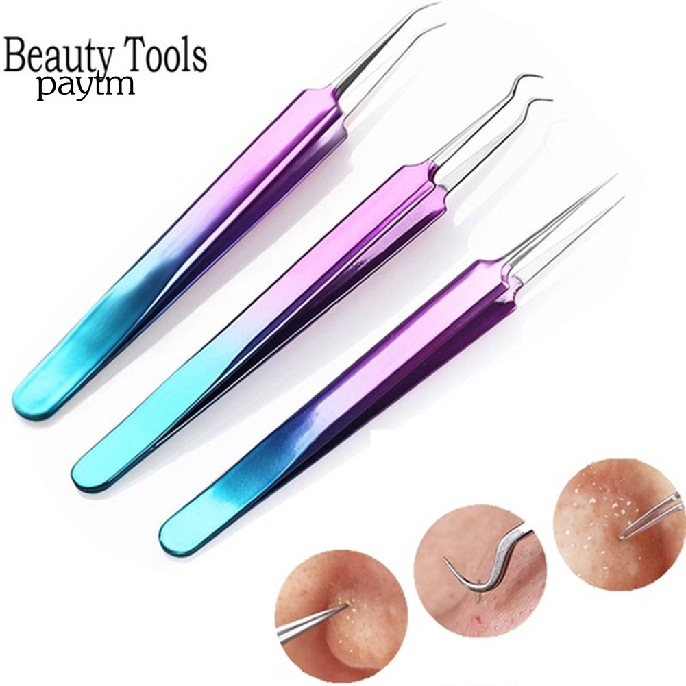 PM Blackhead Pimple Remover Tweezers Comedone Acne Extractor Pore Cleanser Needle