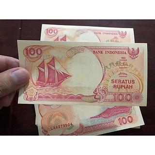 Đồ Xưa Sưu Tầm  - Indonesia, 100 Rupiah thuận buồm xuôi gió 1992