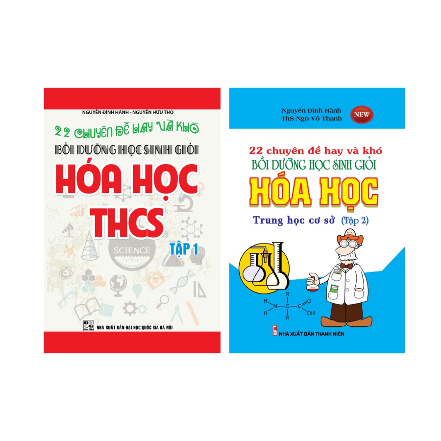 Sách - Combo 22 Chuyên Đề Hay Và Khó Bồi Dưỡng Học Sinh Giỏi Hóa Học THCS ( Tập 1 + Tập 2 )