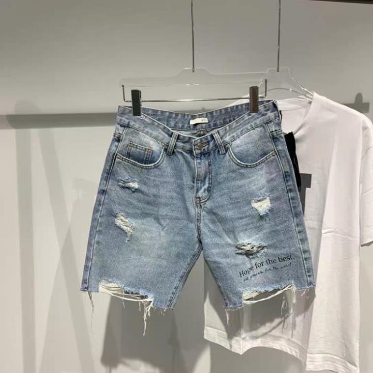 Short jean thêu chữ HOPE [ kèm ảnh thật ]