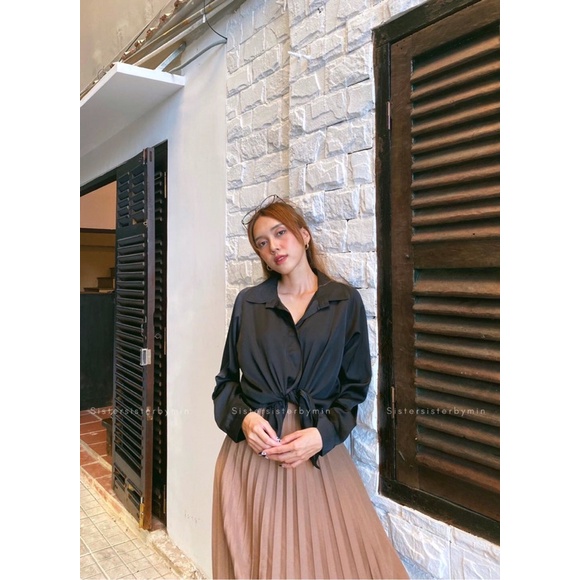 SISTERSISTER - Áo sơ mi lụa cơ bản Paris