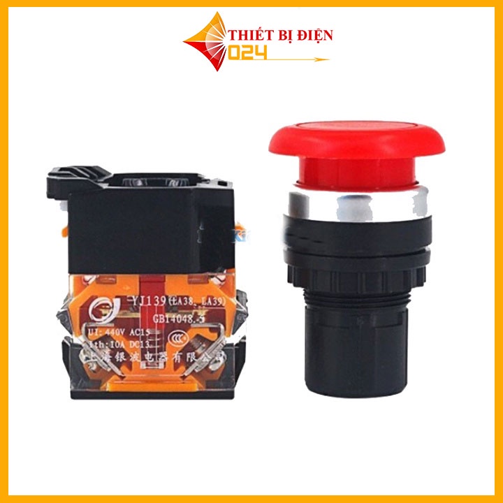Nút Bấm Khởi Động LA38-11M 22mm Nhấn Nhả 1 Đóng-1 Mở