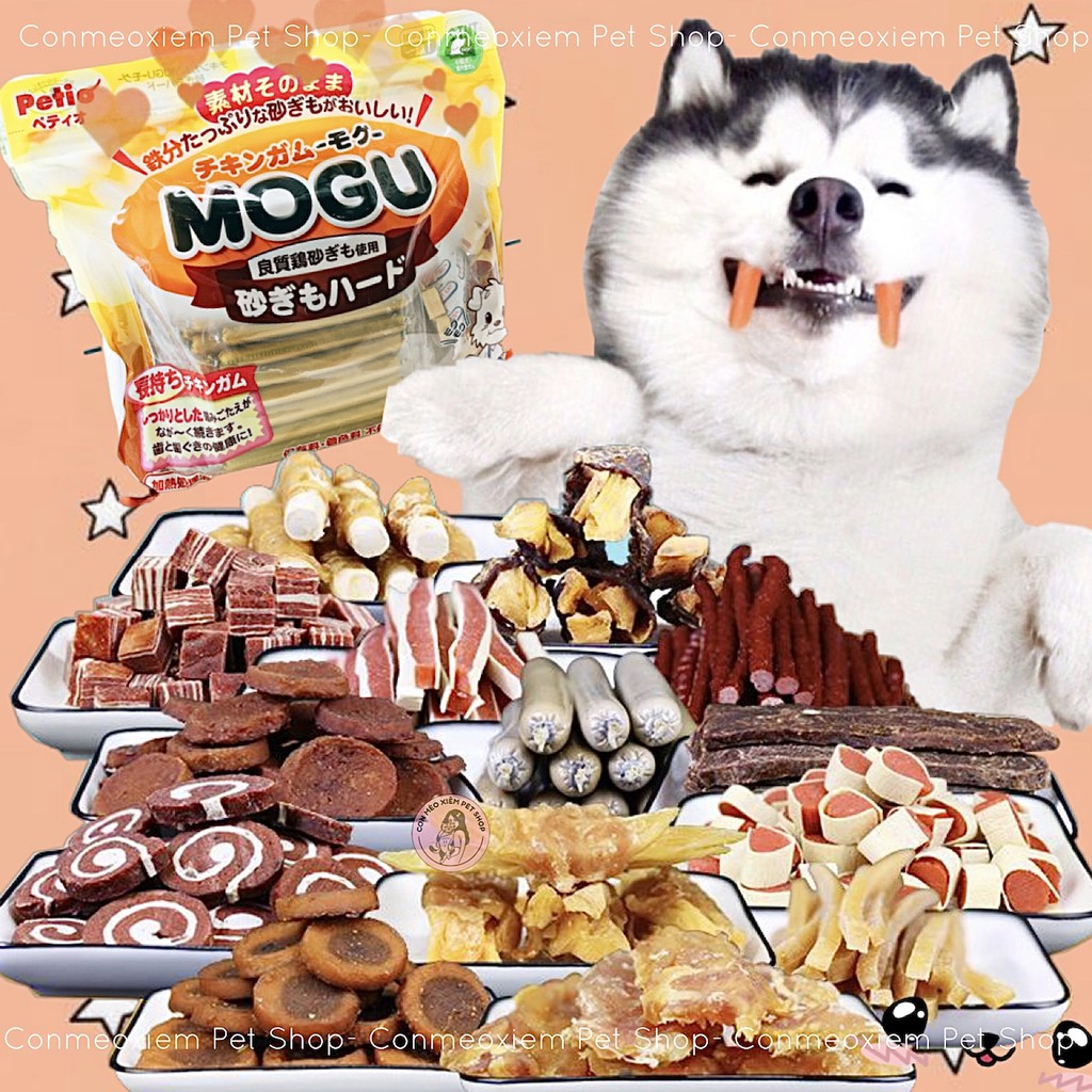 Bánh thưởng cho chó Mogu hỗn hợp 9 loại snack 1,3kg thức ăn vặt huấn luyện cún Con Mèo Xiêm